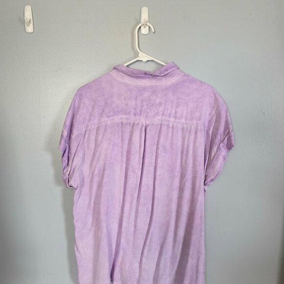 EUC Velvet Heart Short Sleeve Button Down - Super Soft Tie Dye - Picture 2 of 5